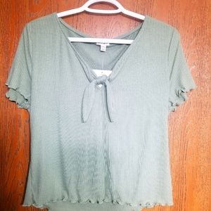 Light Navy Green Blouse